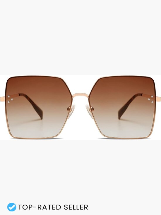 Trendy Square Sunglasses Oversized Designer Style UV Protection Sunnies Shades main image 5